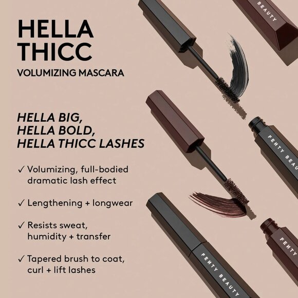 FENTY Hella Thicc Volumizing Mascara (Mini) 6.5mL - Picture 3 of 3